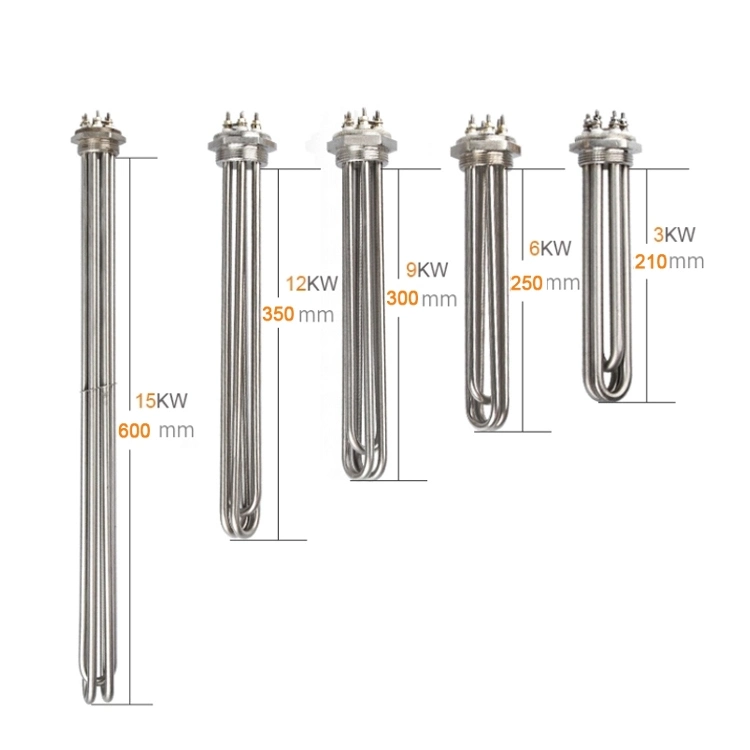 380V 3000W Screw Plug Industrial Electric Coil Heater Element Water Boiler Immersion Heater